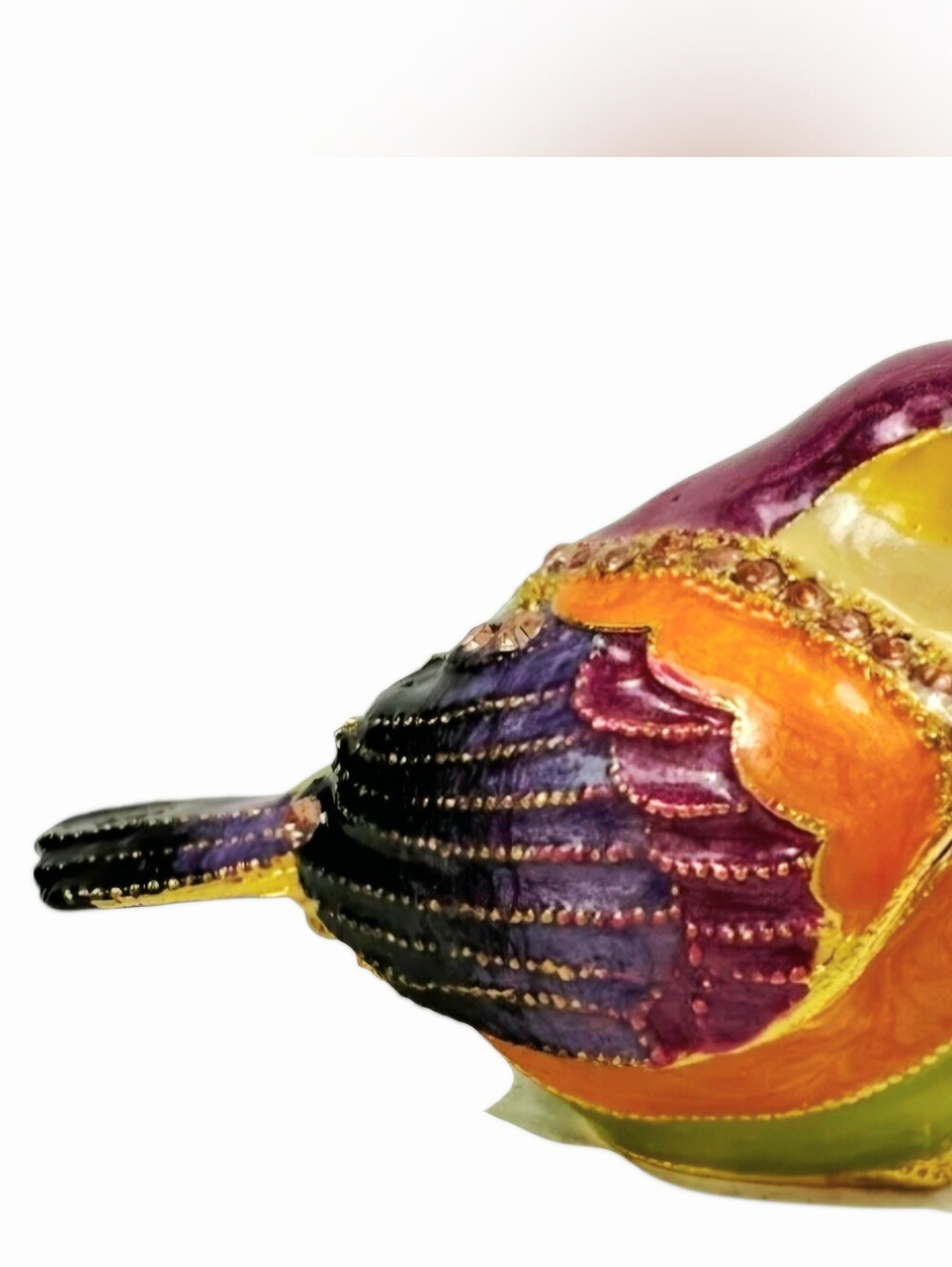 Vintage-Style Enameled Bird Trinket Box – Jeweled Hinged Keepsake Box